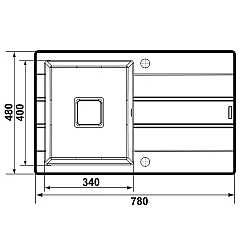 Zlewozmywak Pyramis ARKADIA 1B 1D czarny 78x48